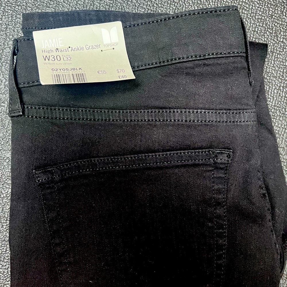 TOPSHOP Jamie High Waist Ankle Grazer W30L32 NWT